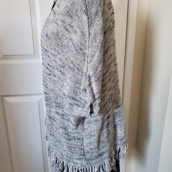 Joie Gray Maryl Fringe Cardigan Sweater Women's Size Small - Picture 4 of 4